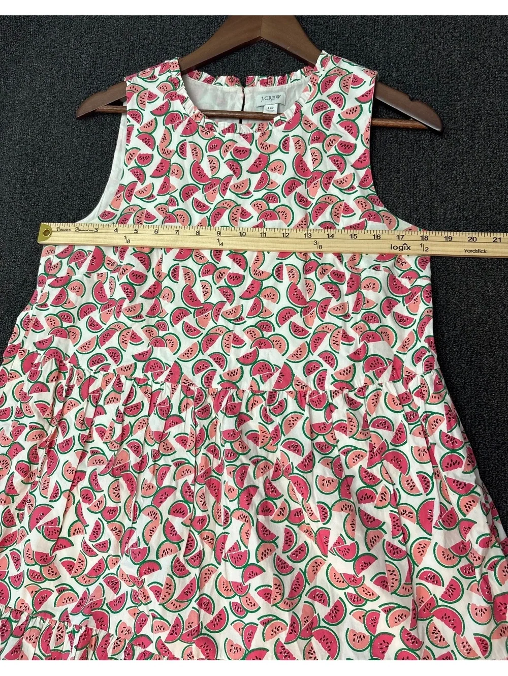 J.Crew Watermelon Print Sleeveless Dress Size 10 Cotton Blend